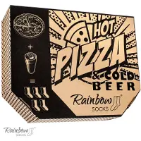 Rainbow Socks Chaussettes Longues Pizza And Beer 5 Paires