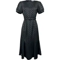 Banned Retro Robe longue Rockabilly de - Iris - Robe à Pois - XS - M - pour Femme - noir - Taille S