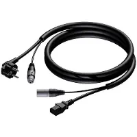 Procab CAB400 schuko & XLR femelle - euro & XLR m?le 10 m