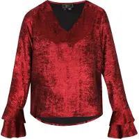 Faina Chemisier rouge rubis