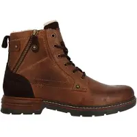 Mustang Bottines à lacets 'Sergio' cognac