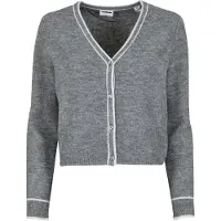 Noisy May Cardigan 'Skylar' gris / blanc