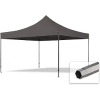 TOOLPORT 4x4 m Tonnelle pliante Acier, PES 750, gris foncé