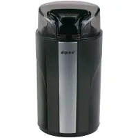 Alpina Moulin à café électrique 200 W - Moulin à café pour 70 g de grains de café - Moulin à grains avec lames en acier inoxydable - Moulin avec verrou de sécurité - Noir