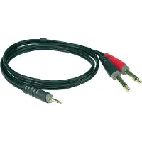 Klotz CABLE Y NOIR 6M MINI JACK 3P - 2X JACK 2P CONTACT EN OR