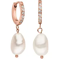 Purelei Boucles d'oreilles 'Malahi' or rose / transparent / blanc perle