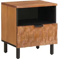 vidaXL Cabinet de chevet avec tiroir 2 pcs Marron 40 x 33 x 46 cm