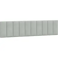 vidaXL Coussin de tête de lit "Hanko" gris clair 200 cm velours