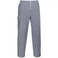 Portwest Pantalon De Cuisine Portwest Bromley Echiquier Bleu Blanc L