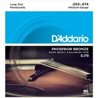 D'addario And Co EJ78 Jeu de Cordes pour Mandocello