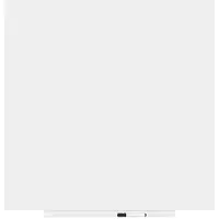 Rocada Tableau blanc SKIN COLOUR, sans cadre, modulaire, format vertical/transversal, magnétique, plateau de rangement, L 1000 x H 1000 mm, acier laqué, blanc de sécurité RAL 9003