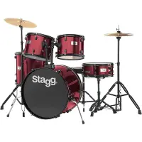 Stagg 5pc 22 Drum Kit Wine Red