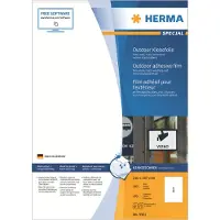 Herma Étiquettes autocollantes - - 9501 - Plastique mat - A4 - 10 unités - Résistantes aux intempéries