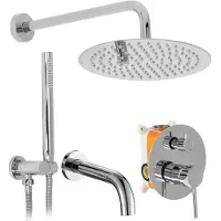 REA Colonne De Douche-baignoire Encastrée Lungo Chrome + Box