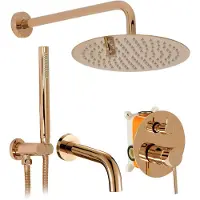 REA Colonne De Douche-baignoire Encastrée Lungo Copper + Box