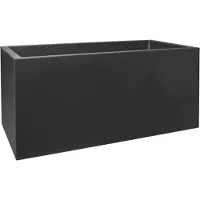Elho Pot de Plante Rectangulaire Noir Elho Moderne | 78 cm Plastique