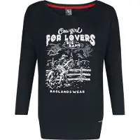 Pussy deluxe T-shirt manches longues Rockabilly de - Wild West For Lovers - Haut Manches Longues - S - XXL - pour Femme - noir - Taille XL