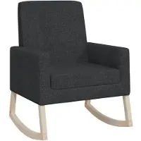 vidaXL Chaise à bascule Noir Tissu