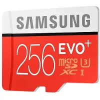 Samsung EVO+ MB-MC256D - Carte mémoire flash (adaptateur microSDXC vers SD inclus(e)) - 256 Go - UHS-I U3 / Class10 - microSDXC UHS-I