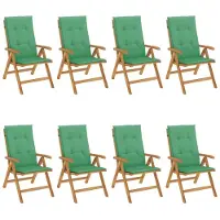 vidaXL 3196528, Terrasse, Assise rembourrée, Polyester, Vert, 110 kg, 600 mm
