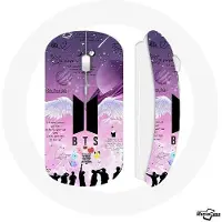 MANIACASE Souris Sans Fil - BTS - Mikrokosmos - Violet - Compatible Mac et PC - Clé USB incluse