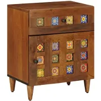 vidaXL Cabinet de chevet Marron 50 x 33 x 60 cm Bois de mangue massif