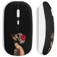 MANIACASE Souris Sans Fil Dark Girl Roses