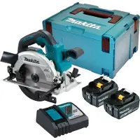 Makita Scie circulaire Brushless Ø 165 mm 2x5Ah 18V LXT  DHS660RTJU en coffret + puce AWS
