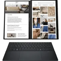 Asus Sistemas Zenbook Duo UX8406CA-QL336W Intel Core Ultra 7 255H Hybride (2-en-1) 14" Écran tactile WUXGA 32 Go LPDDR5x-SDRAM 1 To SSD Wi-Fi 7 (802.11be) Windows 11 Home Gris