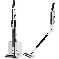 EZI CLEAN Aspirateur à manche sans fil - Cyclomax R15 Station - 20.000 Pa - 30 min - 2,2 l - blanc/noir