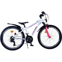 Volare Vélo enfant XC Race - 24 pouces - 21 vitesses - Blanc Rose pour les filles