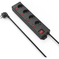 Hama 223122 multiprise 4x avec interrupteur 1,4 m noir