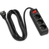 Hama ama 108835 Multiprise 3 prises avec interrupteur 5,0 m noir