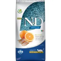 Farmina N&D Ocean Cat Neutered Adult Herring & Orange 5 kg - Hareng & Orange pour chats adultes après la castration