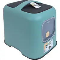 Boon - Maison de toilette pour chat 51 x 39 x 40 cm - Bac à litière - Vert Gui