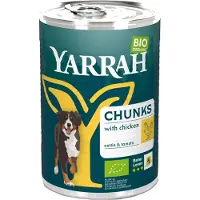 Yarrah Bio Chunks in Sauce - Boîte - Poulet avec ortie & tomate - 6 x 820 g