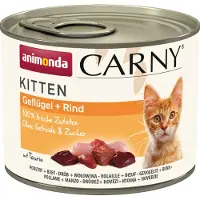 Animonda Carny Kitten Poultry&amp;Beef - volaille et bœuf pour chatons 12x200 g