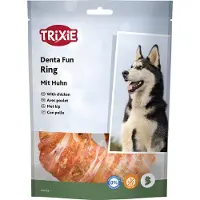 Trixie Anneau À Mâcher Denta Fun Au Poulet - Ø 10 Cm, 110 G