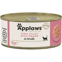 Applaws Cat Tin Adult - Thon et crevettes en bouillon - 24x70g