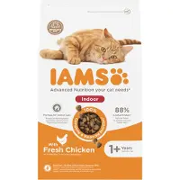 IAMS For Vitality Indoor Croquettes pour chats adultes d'intérieur au poulet 3 kg