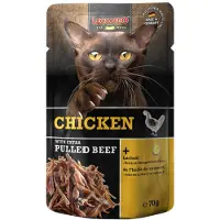 Leonardo - Poulet + extra pulled beef - Sachet - 16 x 70 g