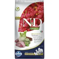 Farmina N&D Quinoa Dog Adult Medium&Maxi Digestion Lamb & Fennel - agneau, quinoa & fenouil pour chiens adultes de moyennes et grandes races avec troubles digestifs - 7 kg