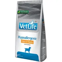 Farmina Vet Life Hypoallergenic Fish &amp; Potato 2 kg karma dla psa z alergią + Vet Life Dental Treat Hypoallergenic Pork Mini 60 g (7 szt) GRATIS!