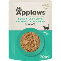 Applaws Tuna With Whole Anchovy 12x70g Cat Food Argenté 12x70g
