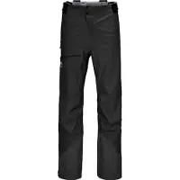 Ortovox - Pantalon de ski de randonnée - 3L Ortler Pants M Black Raven pour Homme en Laine - Taille XL - Noir
