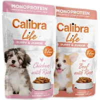 Calibra Dog Life Puppy & Junior Aliment humide - Poulet - 10 x 150 g