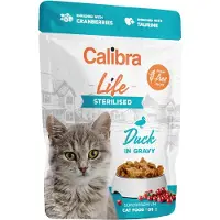 Calibra Life Pouch Sterilized Duck In Sauce 28x85g Wet Cat Food Clair 28x85g