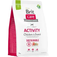 Brit Care Care Dog Sustainable Activity Chicken & Insect - Croquettes hypoallergéniques avec insectes et poulet pour chiens actifs - 12kg