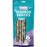 Braaaf Bâtonnets torsadés à mâcher, saumon pour chien - 20 cm (97 g)