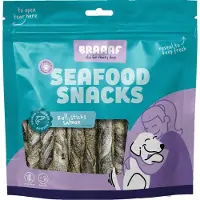 Braaaf Bâtonnets torsadés à mâcher, saumon pour chien - 12 cm (175 g)